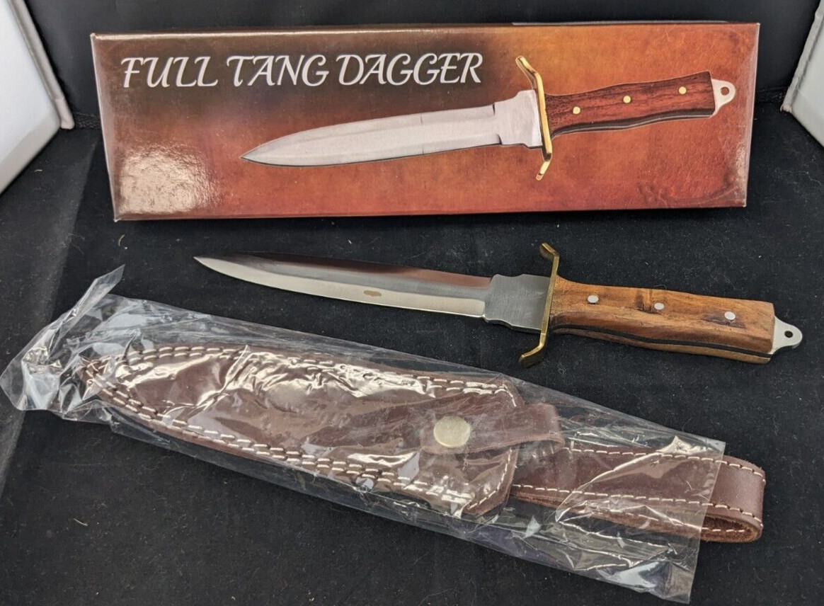 Full Tang Double Edge Dagger Sheath EUC