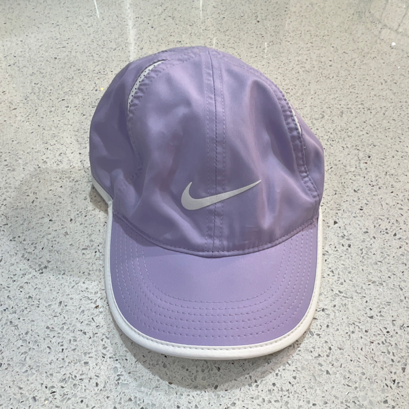 Nike Featherlight Dri-Fit Purple White Adjustable pickleball/tennis cap