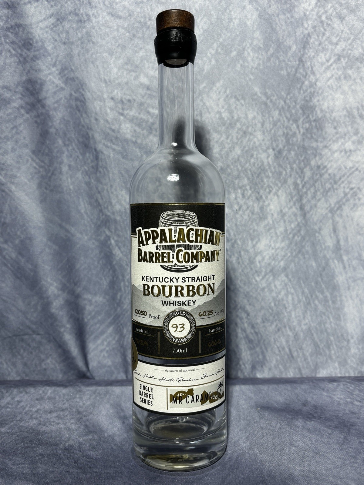 Appalachian Barrel Company Club Pick Bourbon Whiskey Empty Decanter Bottle