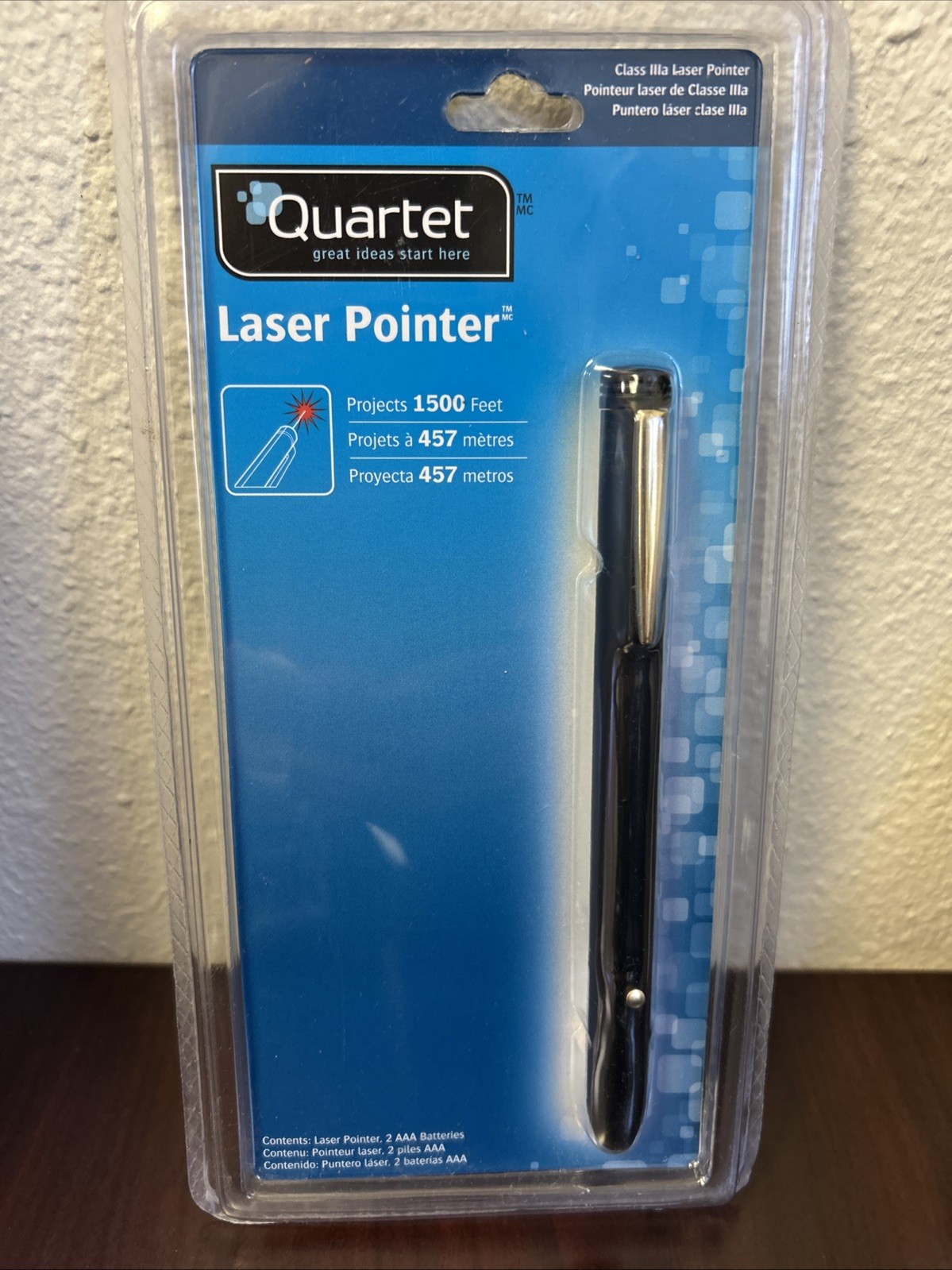Quartet Laser Pointer, Projects 1500 ft, Black MP-1100Q