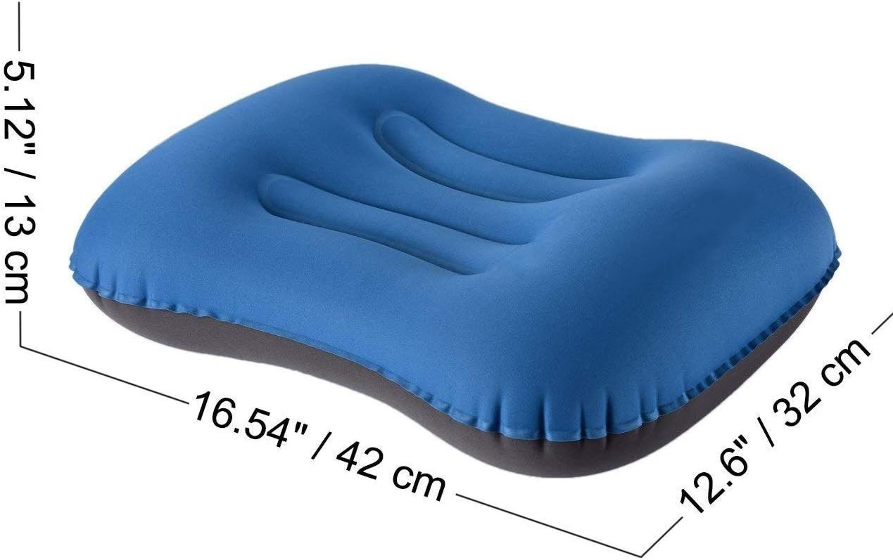 Ultralight Inflatable Camping Pillow - Compact, Water-Resistant, Ergonomic Ne...