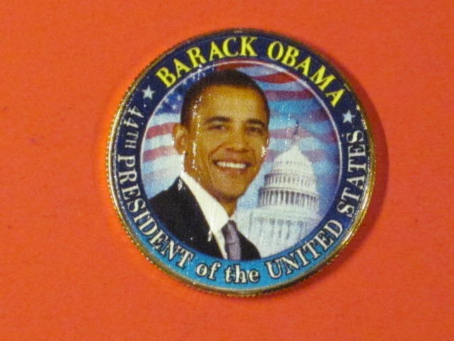 Colorized Barack Obama Half Dollar / 44th President of the United States / Swift