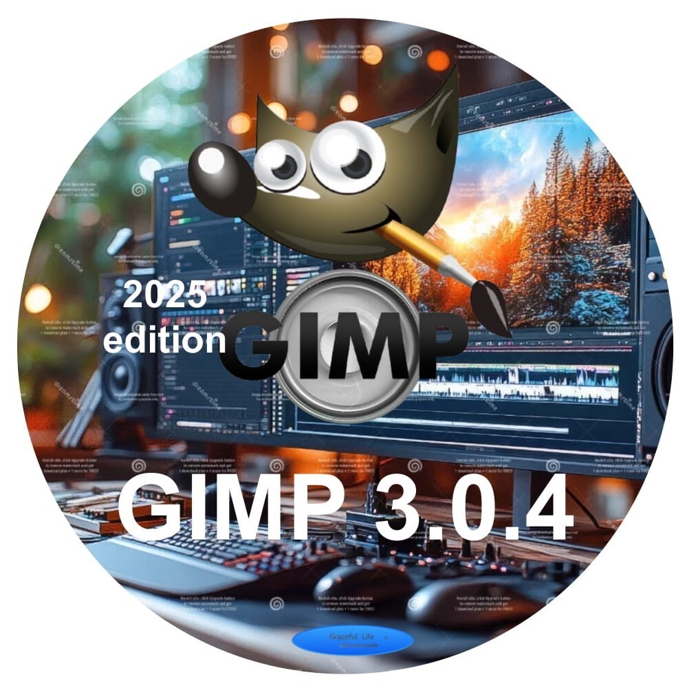 GIMP Pro 3.0.4 (2025 Edition) Graphic Design - Image Editing Software ~ Mac CD