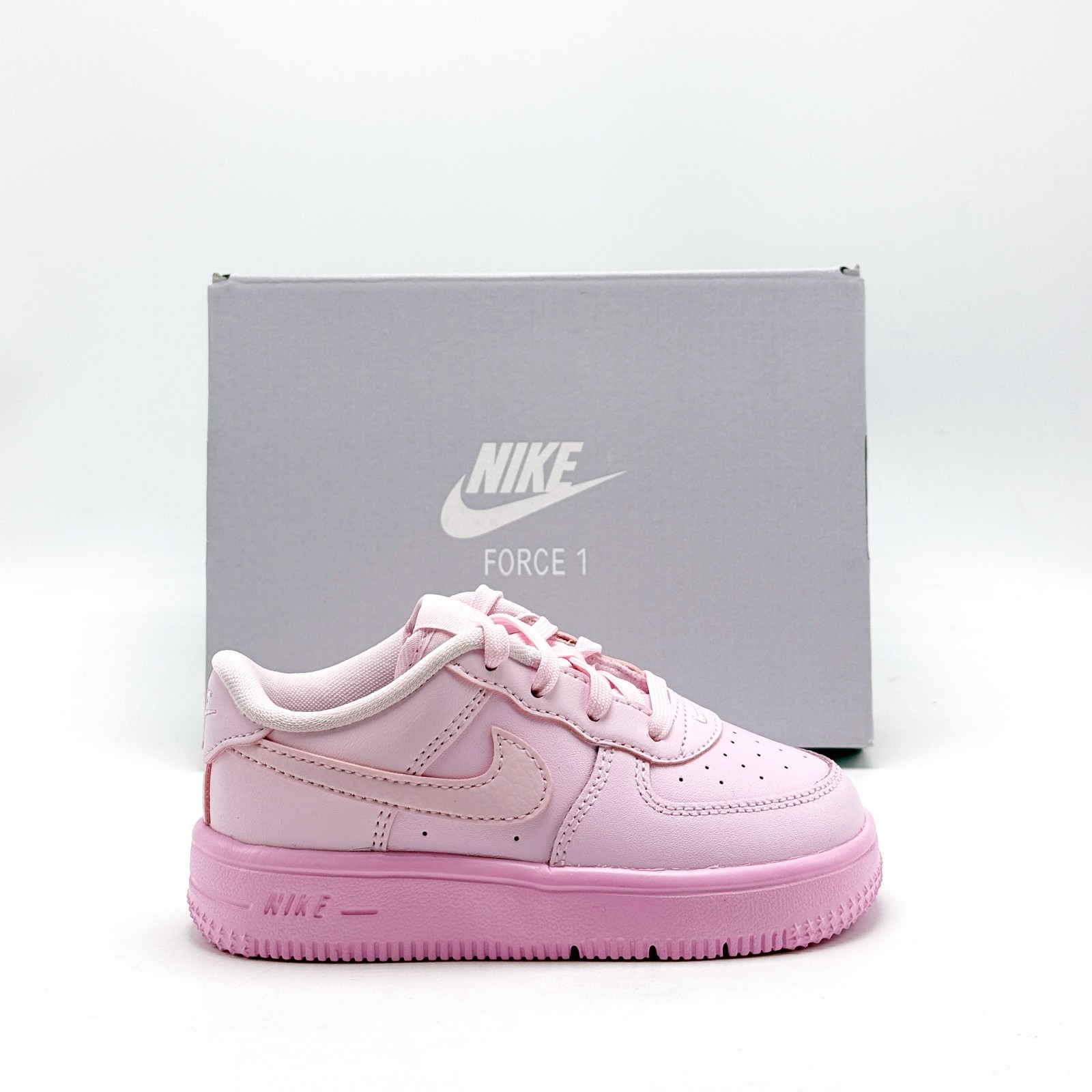 *NEW* Baby/Toddler Nike Force 1 Low Lace (TD) PINK FOAM / PINK (IF1674 601) 👍