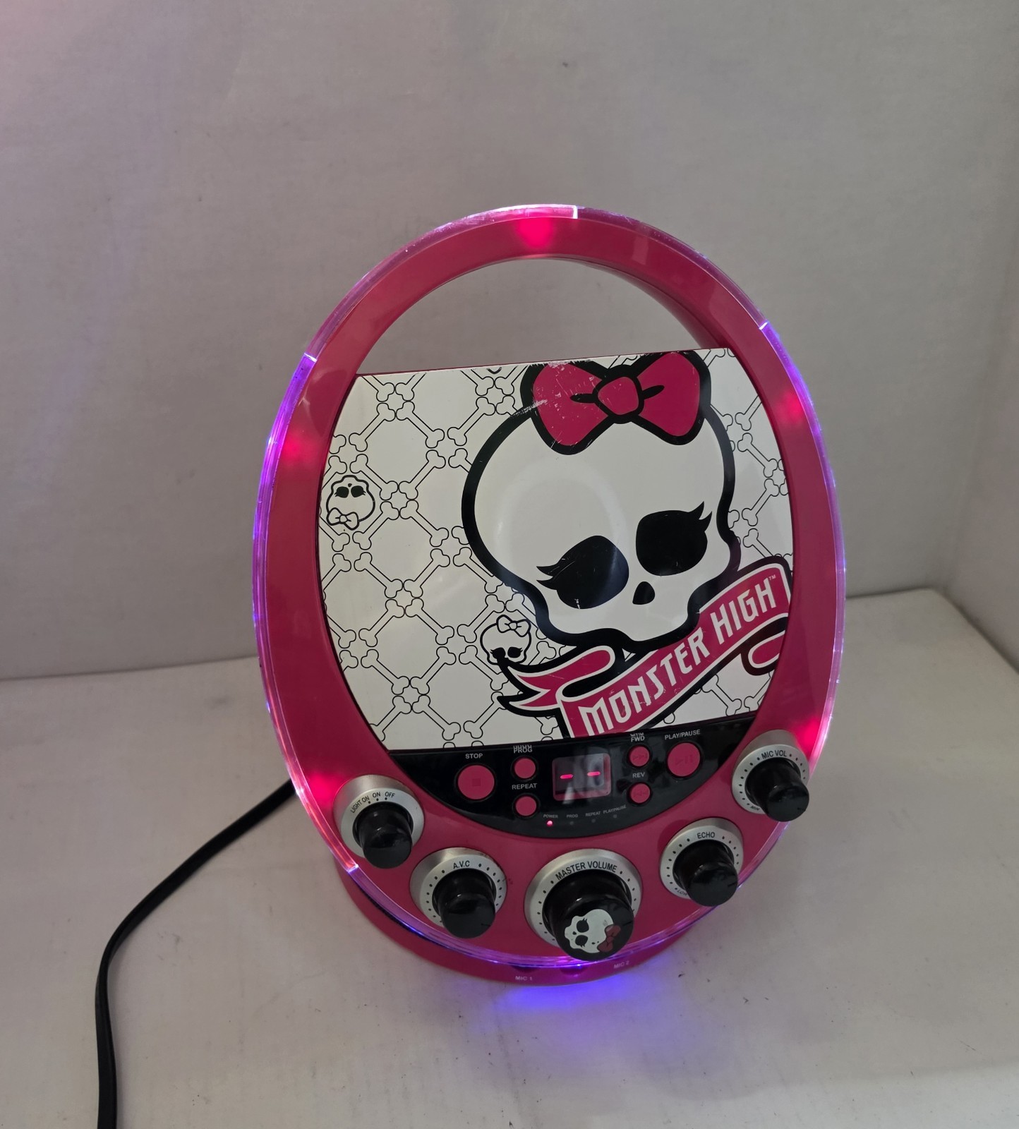 Monster High Disco Party CD Player & Karaoke Machine (2012) - (Tested)