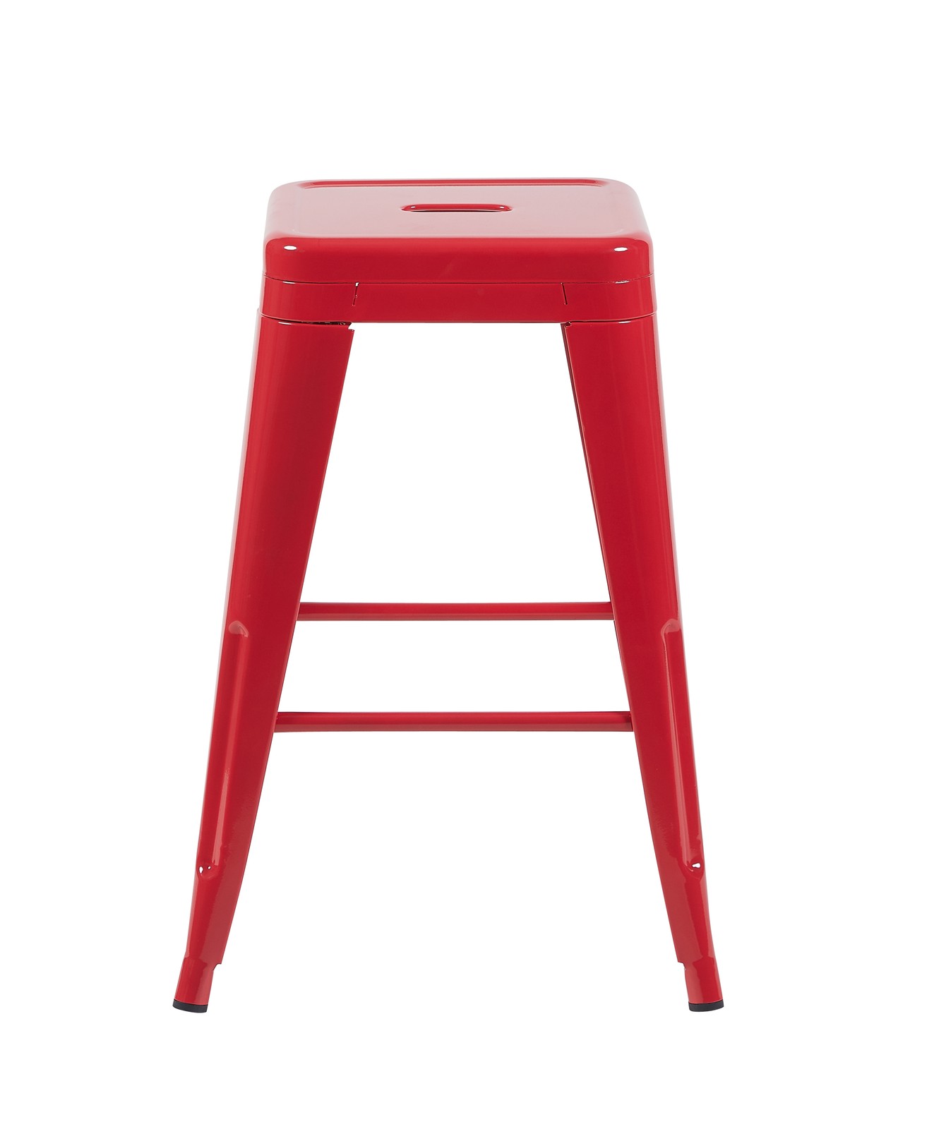 24 Inch Counter Height Stool, Backless Metal Bar Stools Set of 4, Non-Stackabl