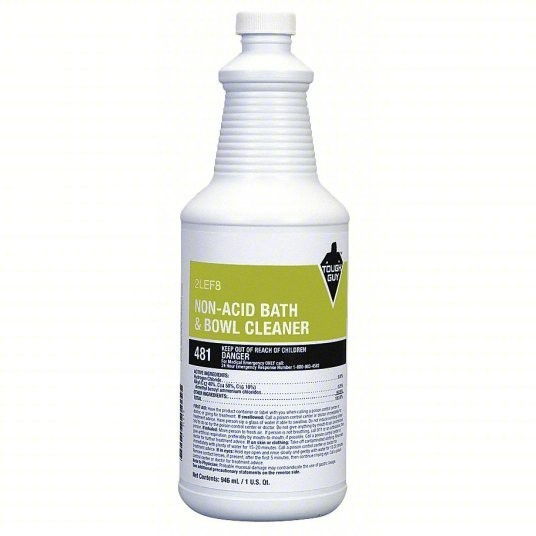 TOUGH GUY - 2LEF8  Bath and Bowl Cleaner: Bottle, 32 oz Container Size 12PK