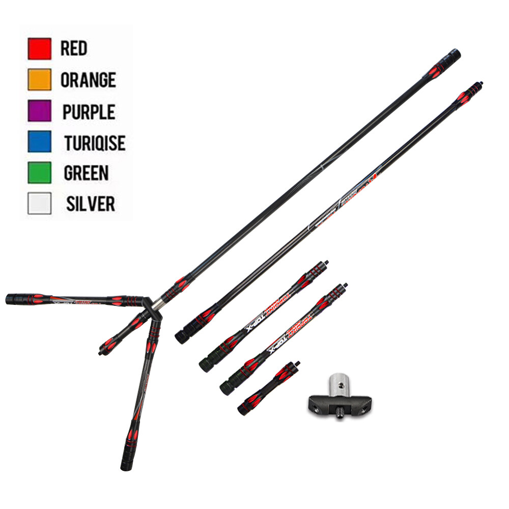 Archery Recurve Bow Carbon Stabilizer Balance Bar System 30" 10" 5" Rod Damper