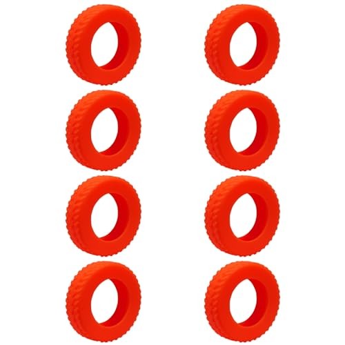 8 Pcs Luggage Wheel Cover, Anti-Fall, Dustproof, Scratch-Resistant and Red