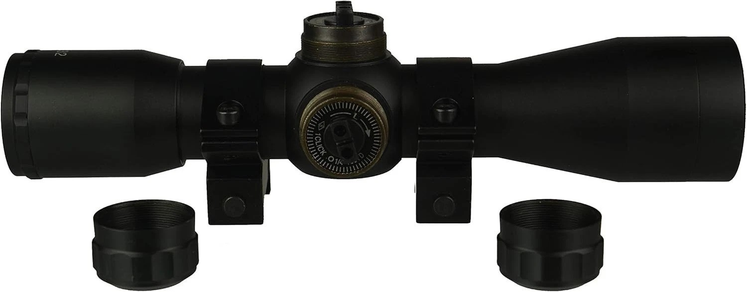 4x32 Compact Hunting Crossbow Scope with Multiple Range Reticle - Black