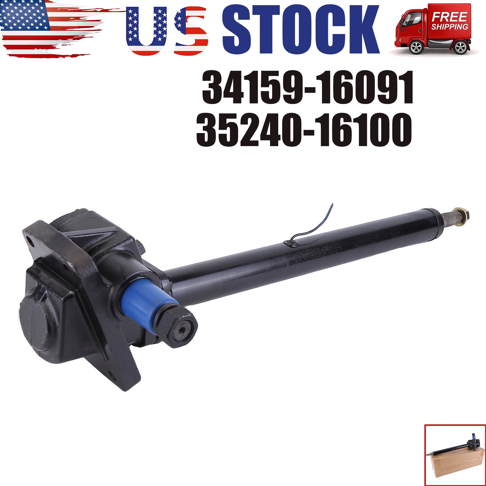 Complete Steering Box Shaft for Kubota L245DT L245F L245 34159-16091 35240-16100