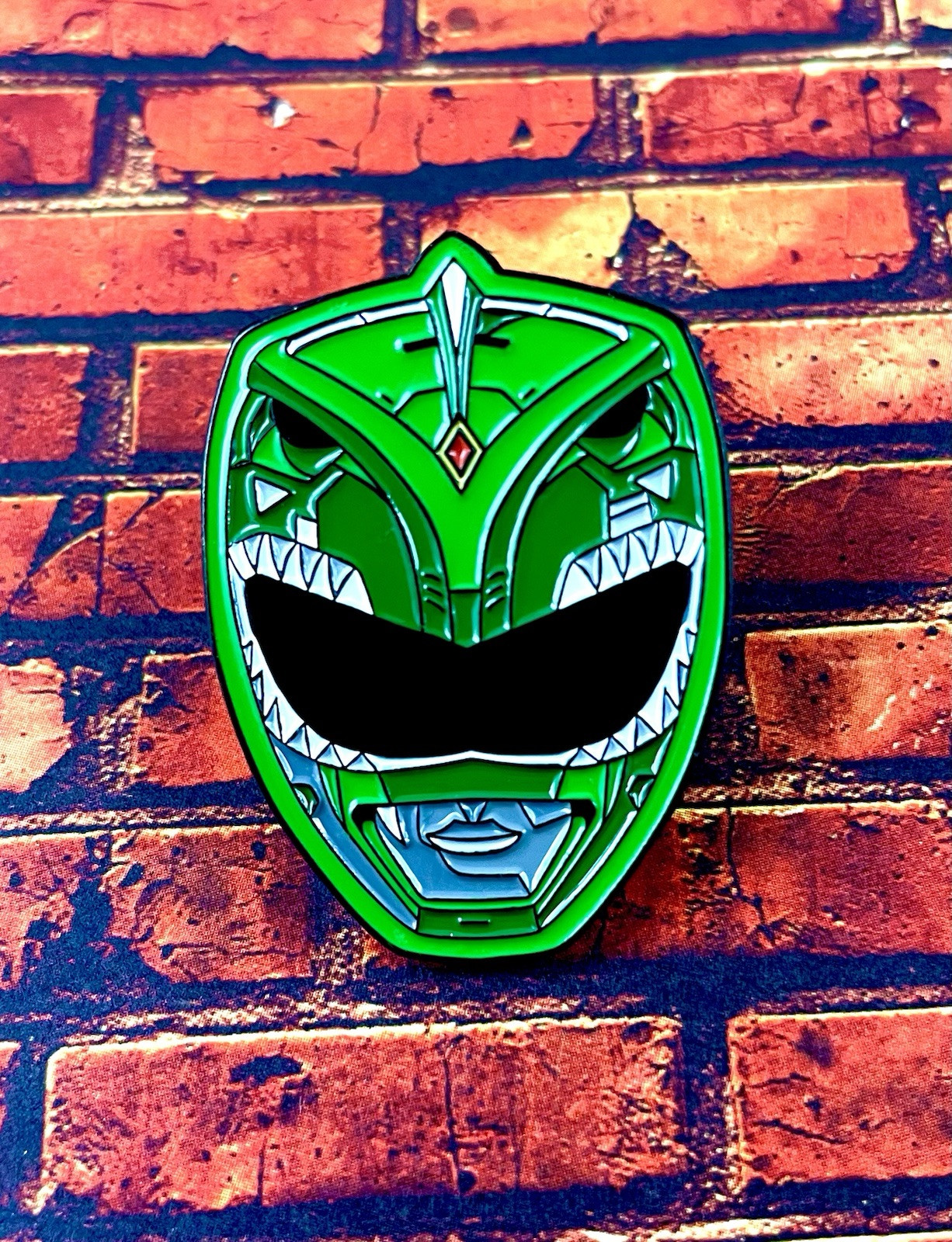 Green Power Ranger 1.5 Inch Enamel Pin