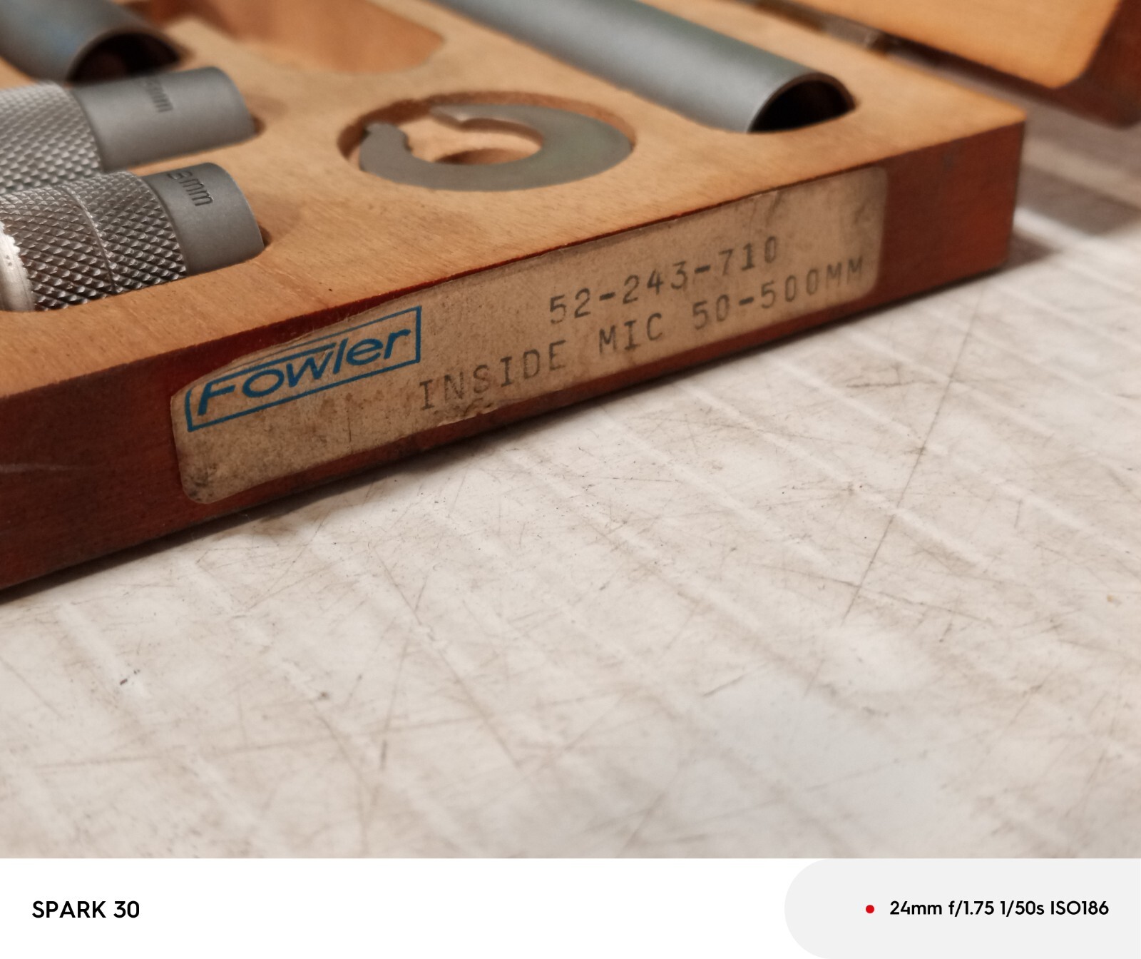 Fowler 52-243-710 Inside Micrometer Set 50-500MM, 6 Pieces