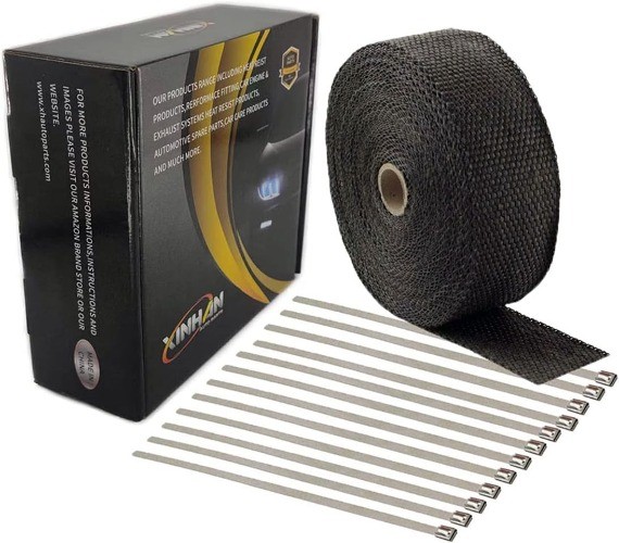 2"x15ft/2"x25ft/2"x50ft Roll Black-White Racing Fiberglas Size: 2 x 50ft-Black