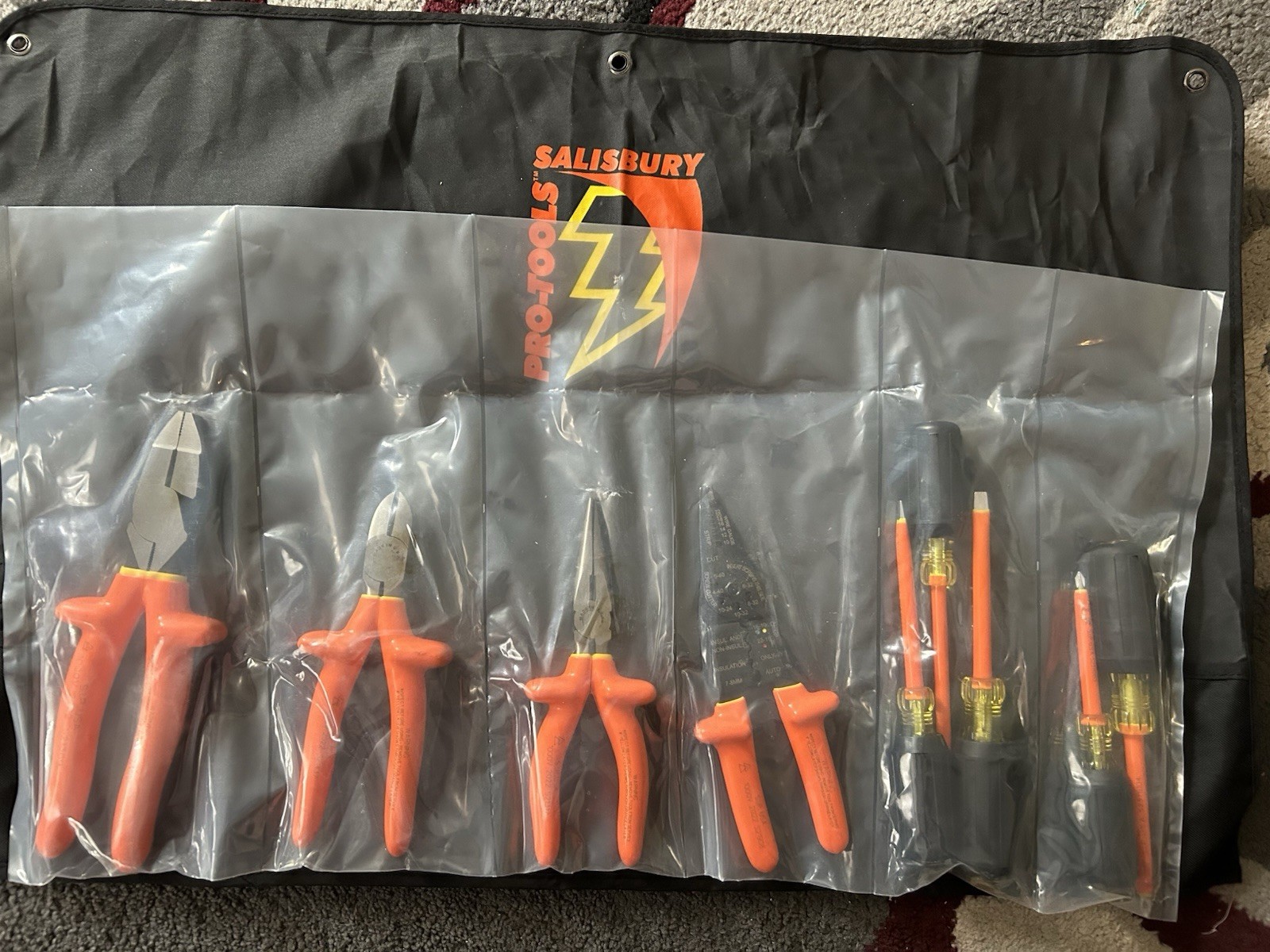 Salisbury   Pro Tools TK9 9-Piece Insulated Lineman's Electrician  Kit