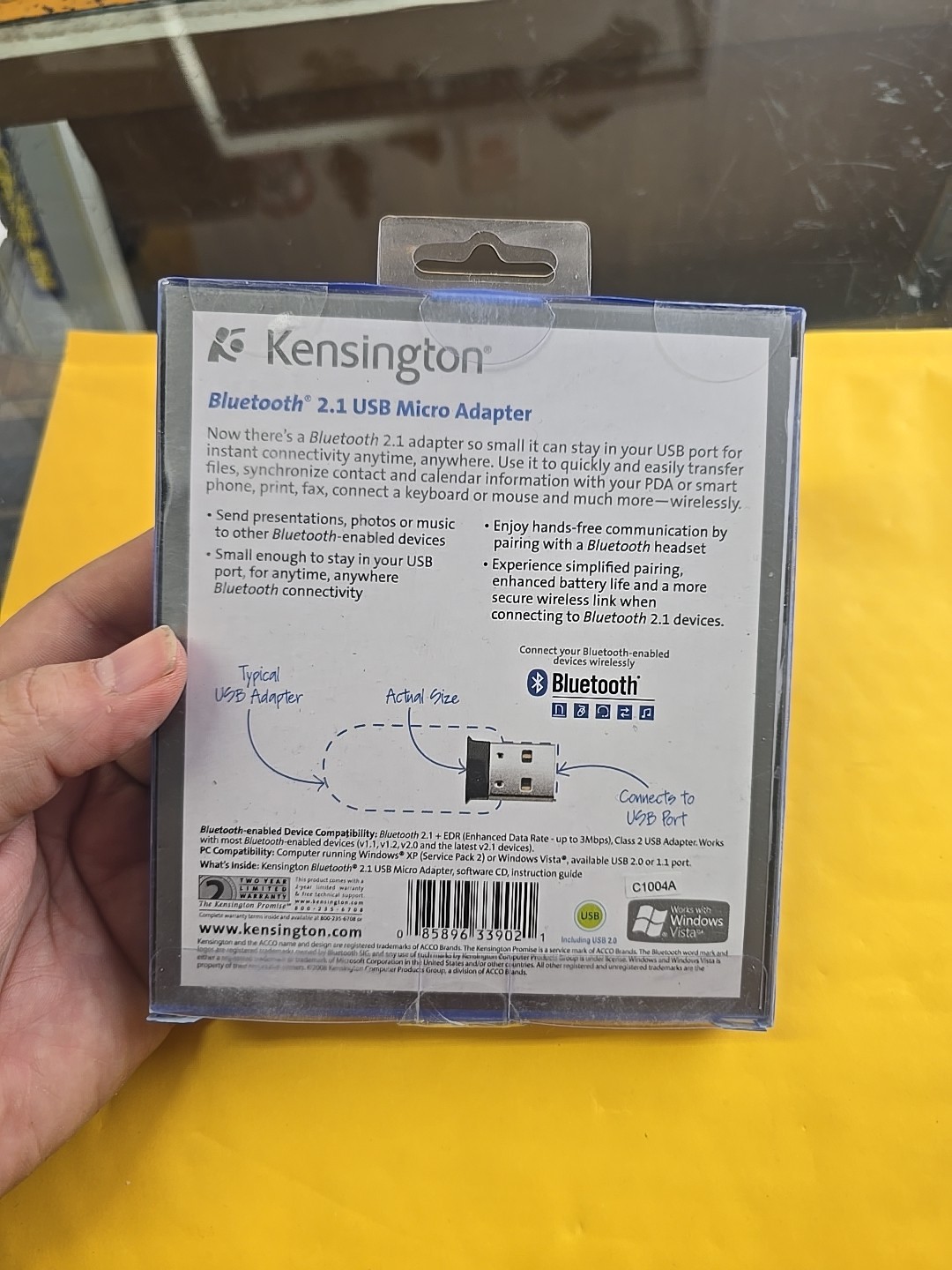 Kensington Bluetooth 2.1 USB Micro Adapter Network adapter EDR Class 2 - NEW