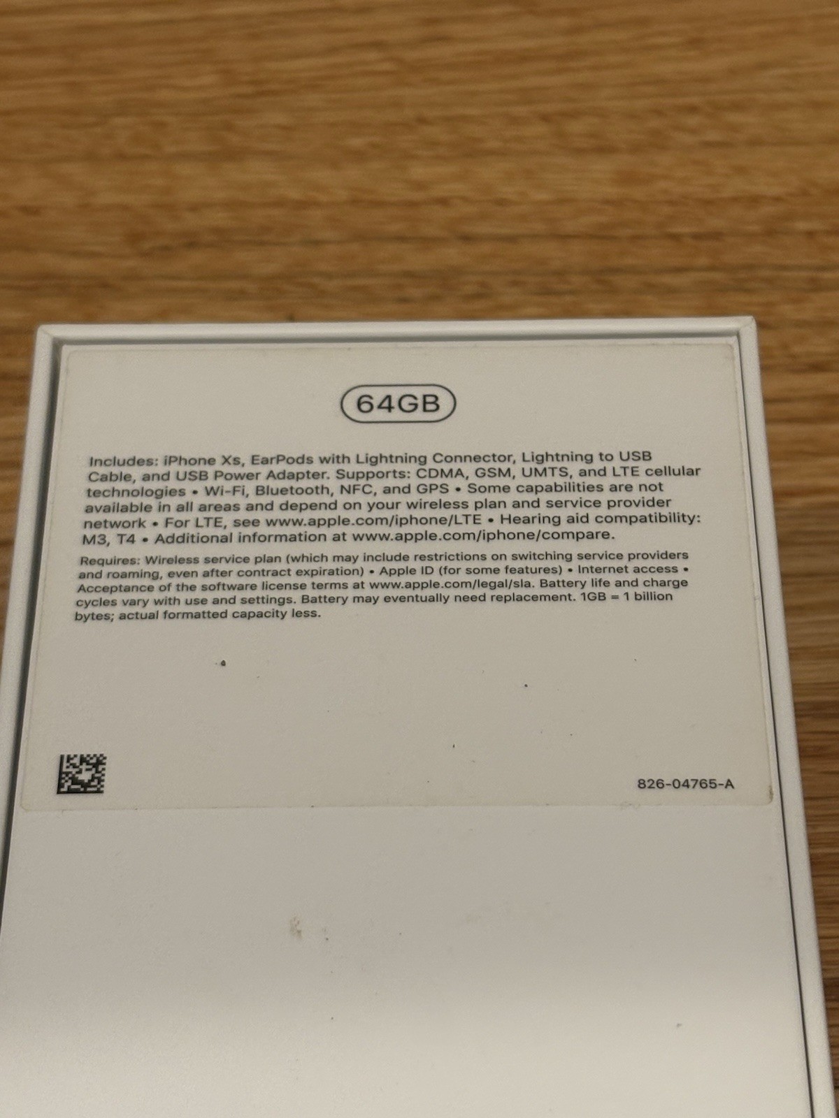 Apple iPhone XS Max Space Gray 64GB BOX ONLY EMPTY BOX