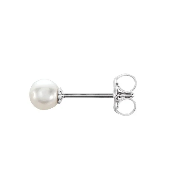 14K Gold Pearl Cup Earring Stud Setting 3mm-14mm Pearl 1 Piece