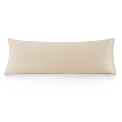 100% Cotton Body Pillow Cover, 800 Thread Count 21x54 Soft 21"x 54" Beige