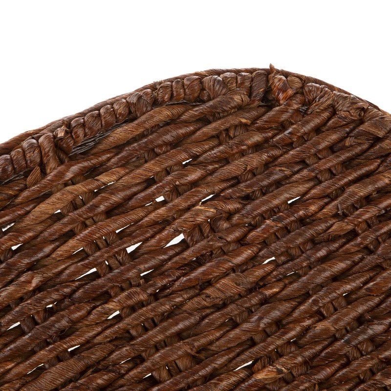Handwoven Maize Basket Oval Large Storage Basket W/ Handles Home Organization US