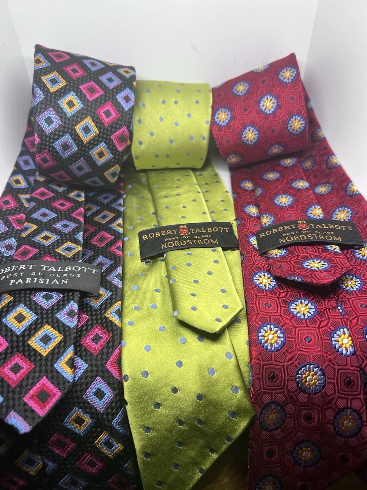 Robert Talbott Nordstrom Men's 3-Piece Multicolor Necktie Tie Set