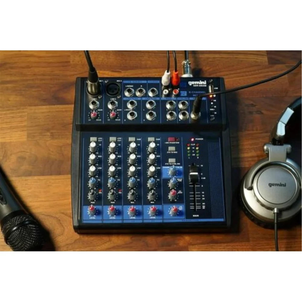 Gemini Sound GEM-08USB Bluetooth 8-Channel Mixer