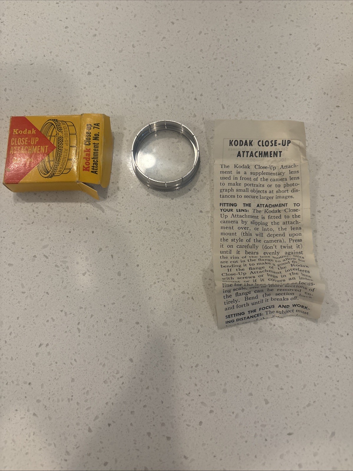 Vintage KODAK CLOSE-UP ATTACHMENT NO. 7A , Free shipping!  New In Box.