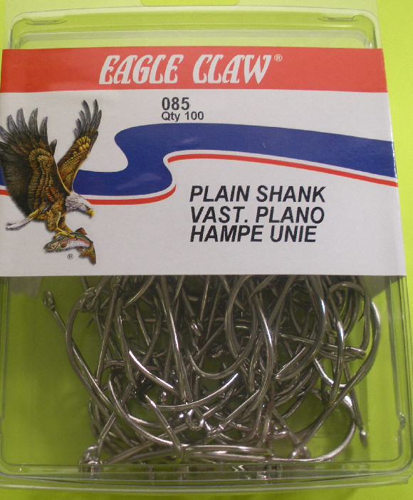 Eagle Claw 085-2 #2 Nickel Plated Hooks 100CT