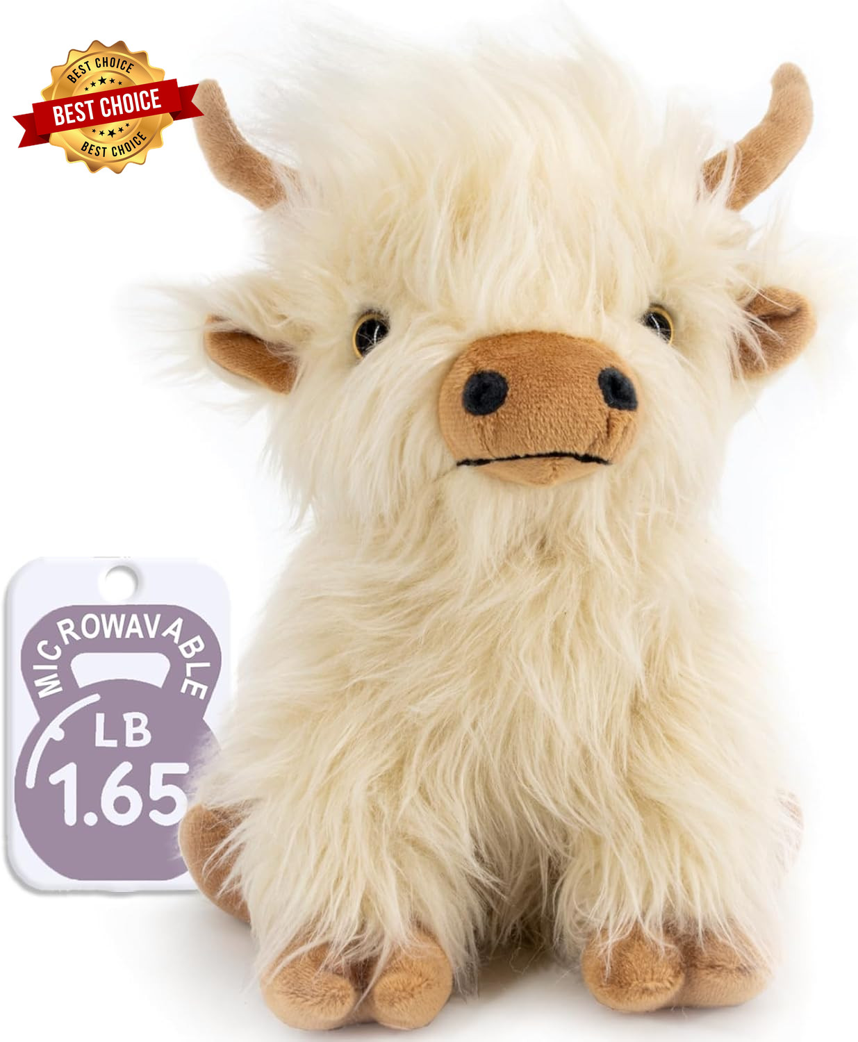 Microwavable Highland Cow Weighted Plush - Heating Pad Stuffed Animal Gift