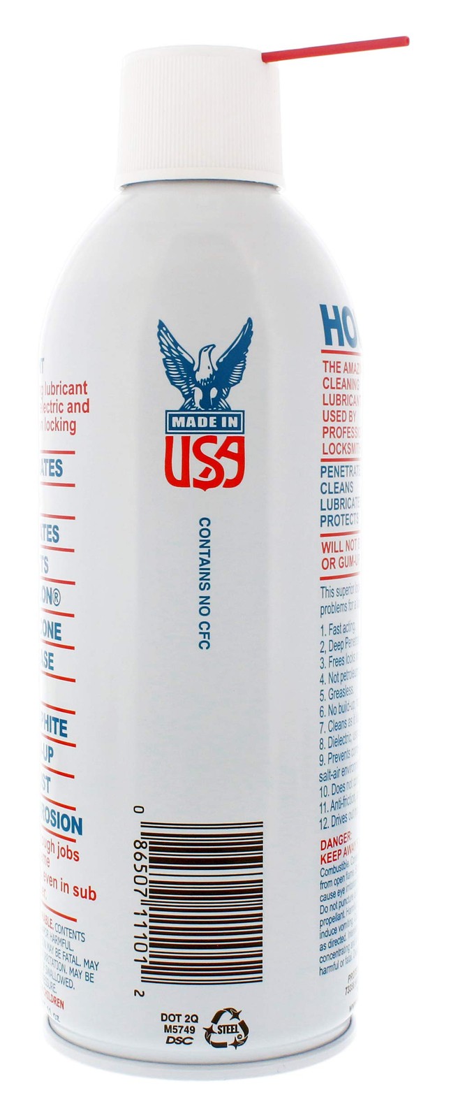 Lock Lube Professional Lock Lubricant Spray, 11 oz - Greaseless, Graphite-Fre...
