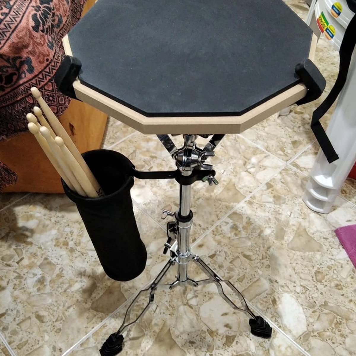 Drumstick Container Bag, Drum Stick Holder Nylon Bag for black