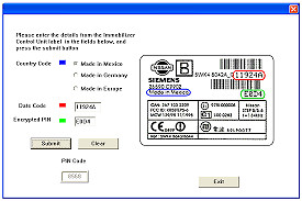 nissan pin code