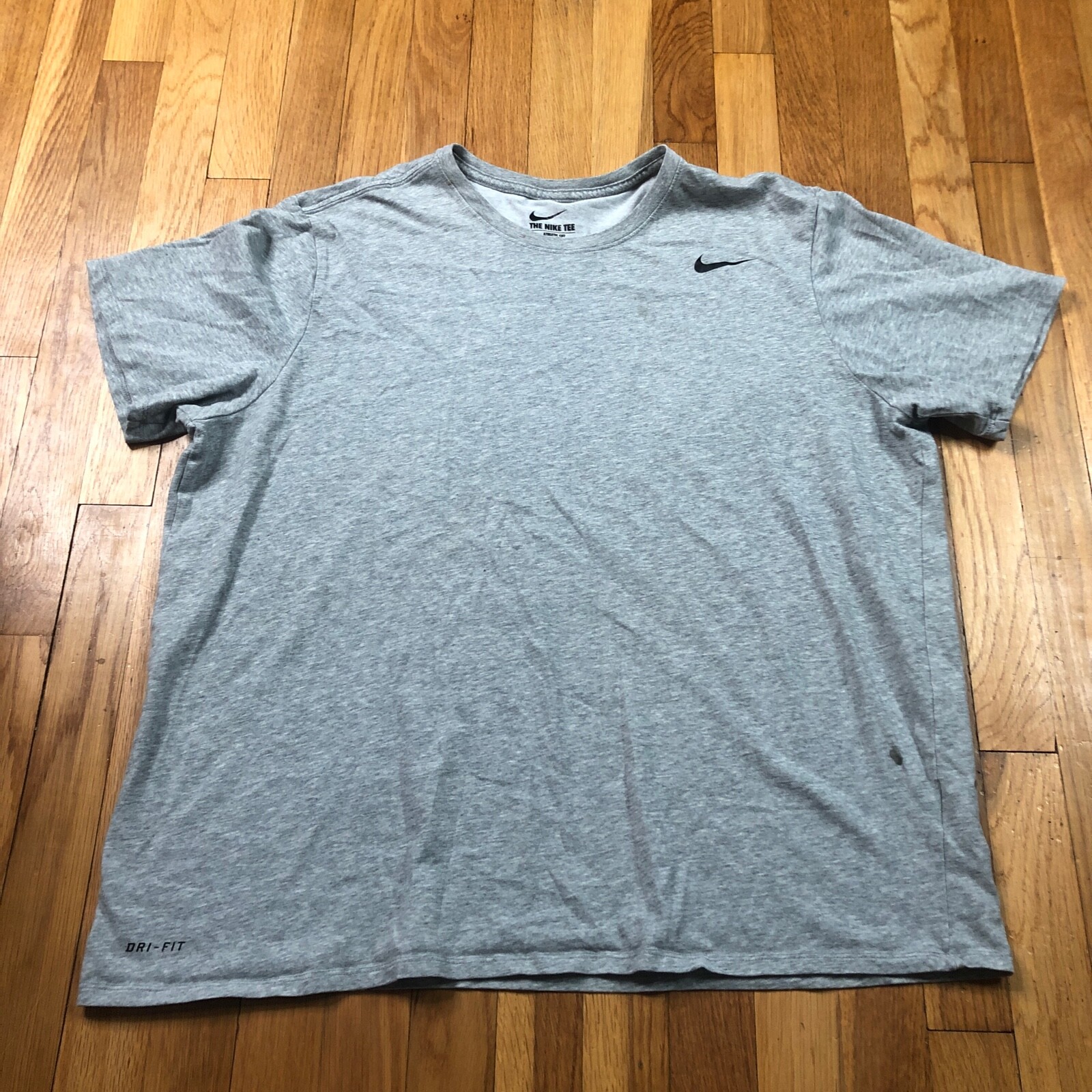 Nike Shirt Adult XXL Dri-Fit Short Sleeve Gray Top Athletic Mens