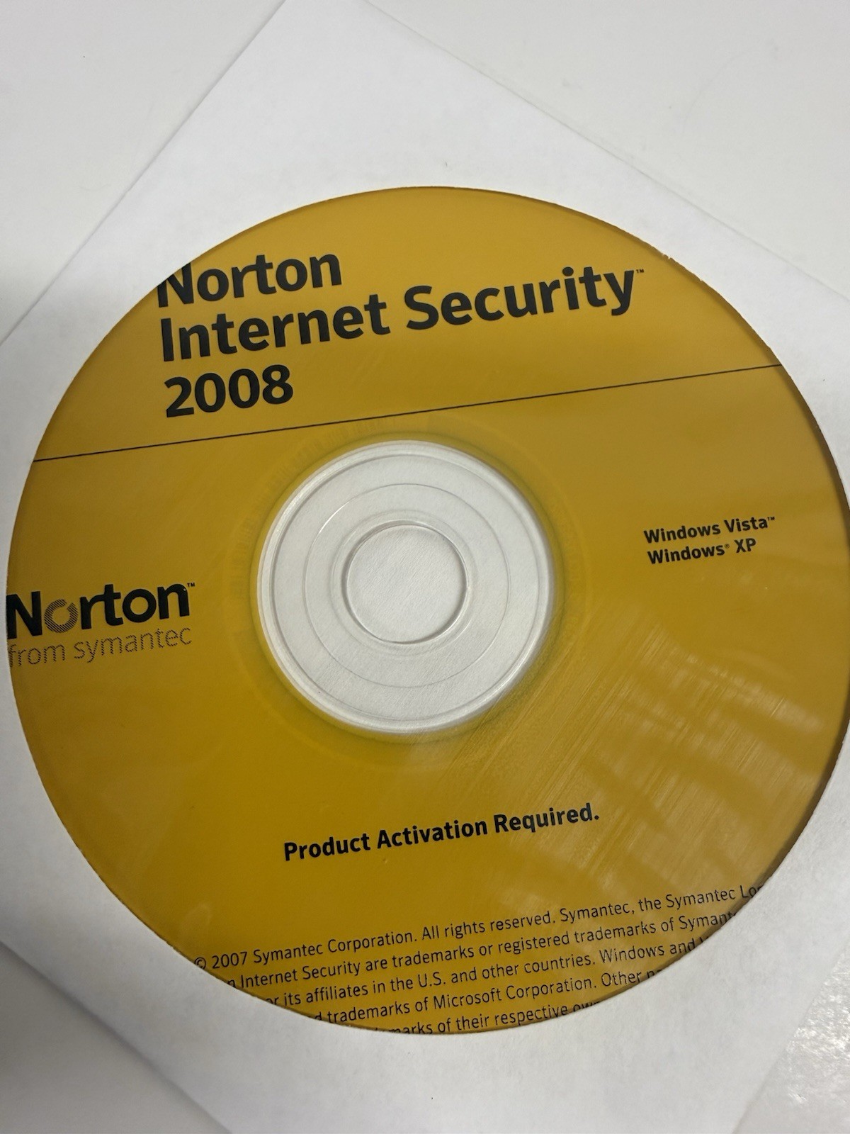 Vintage Norton Internet Security 2008 Software Disc Windows XP Vista New