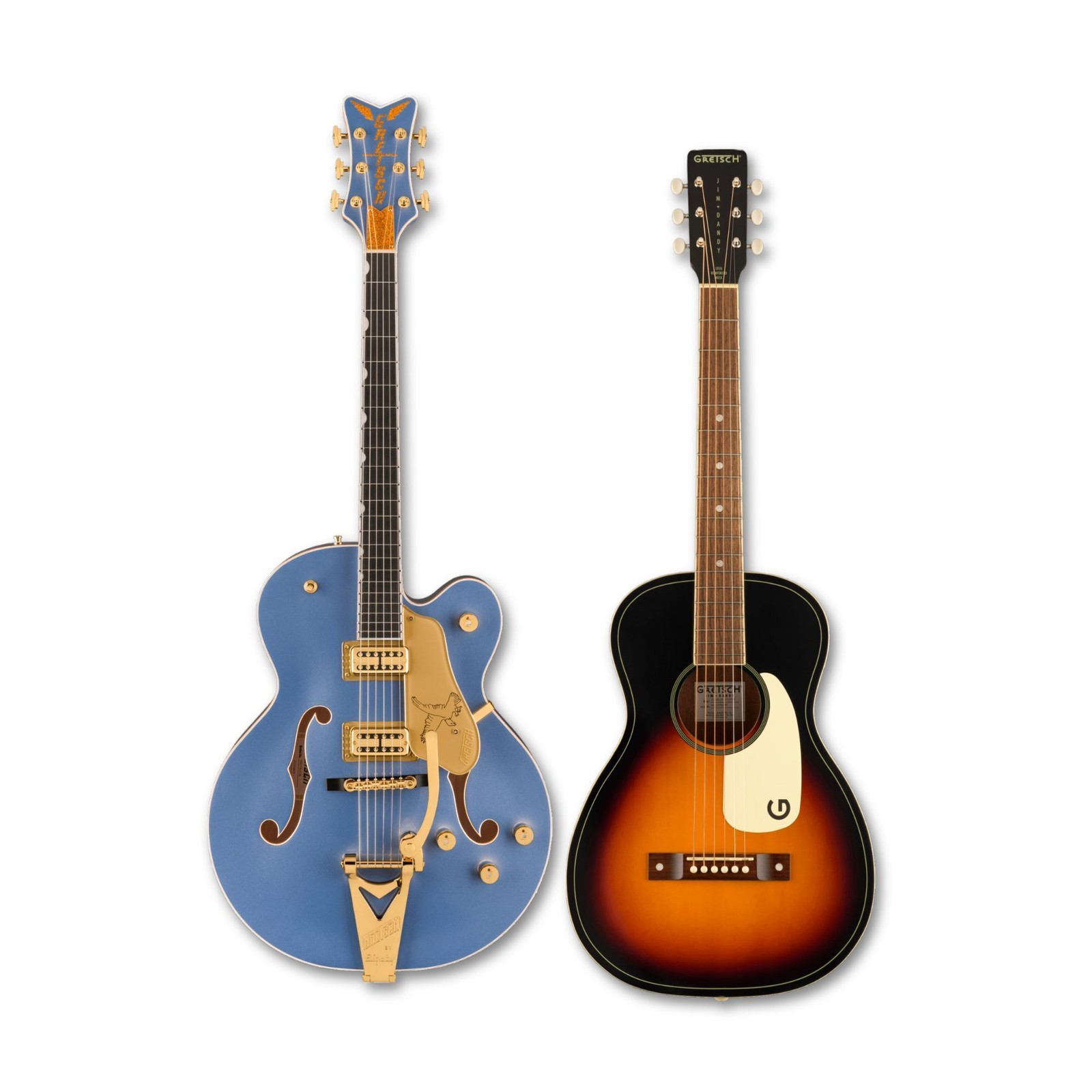 Gretsch Falcon Hollow Body Cerulean Smoke Electric Guitar Bundle
