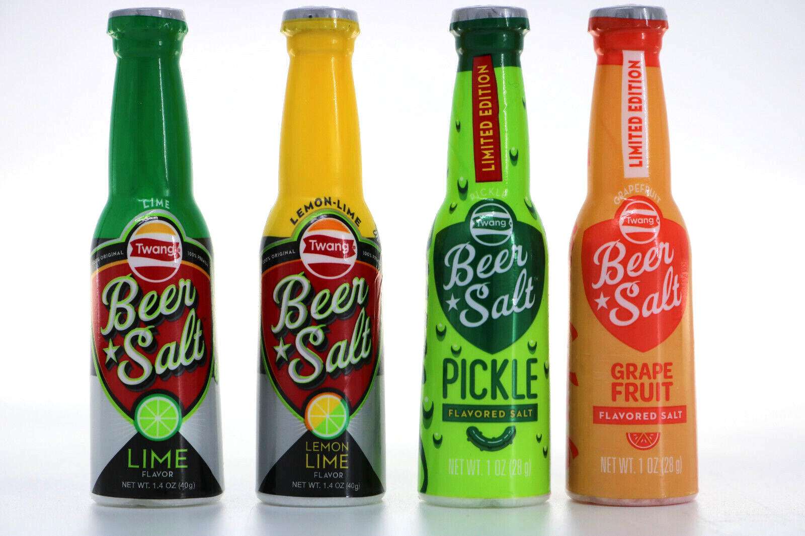 Twang Beer Salts 4 Ct Sampler Pack - Lime Lemon Lime Pickle Grapefruit