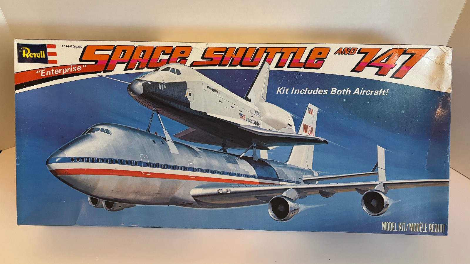 Vintage Revell Space Shuttle Enterprise and 747 Model Kit in Box