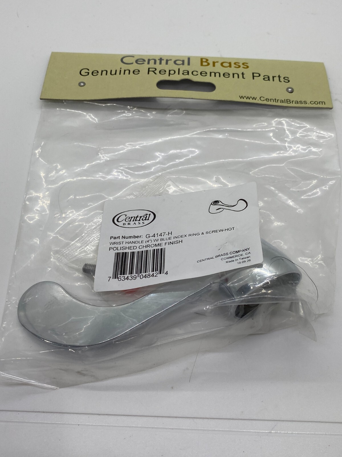 Central Brass G-4147-H 4" Wrist blade Handle - Chrome