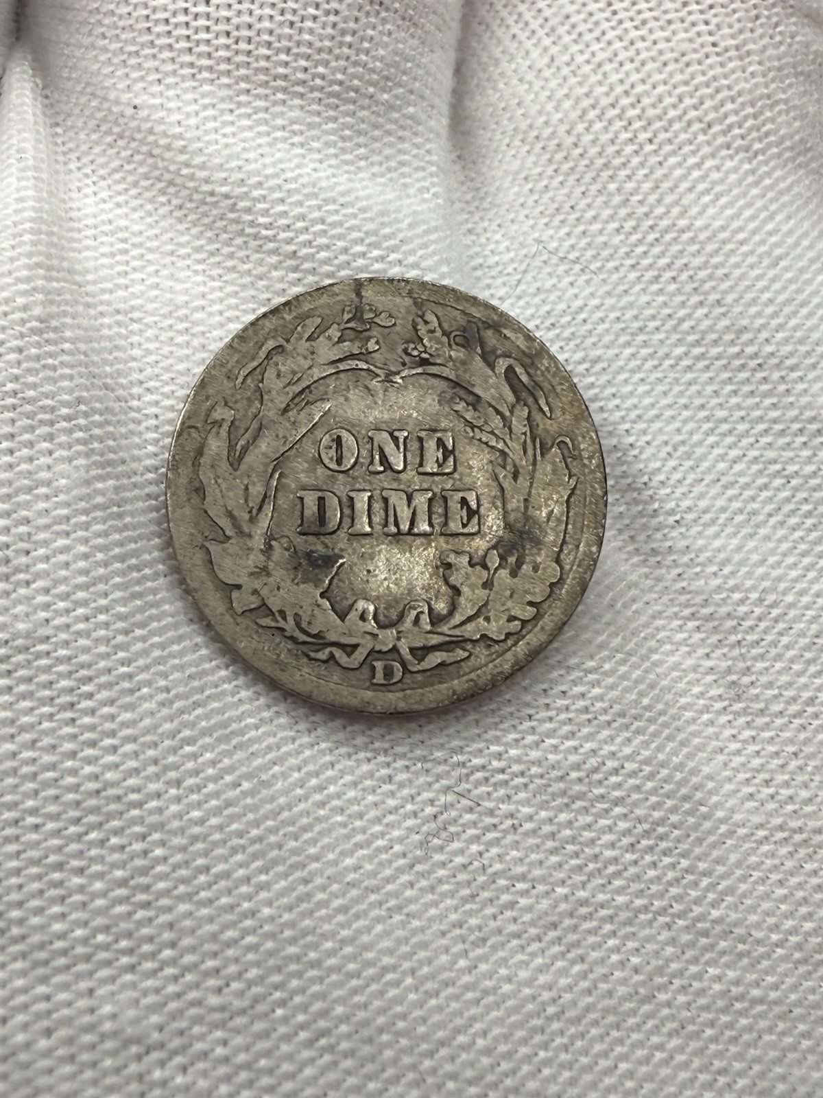 1908-D Barber Dime 90% Silver Average Circ N3