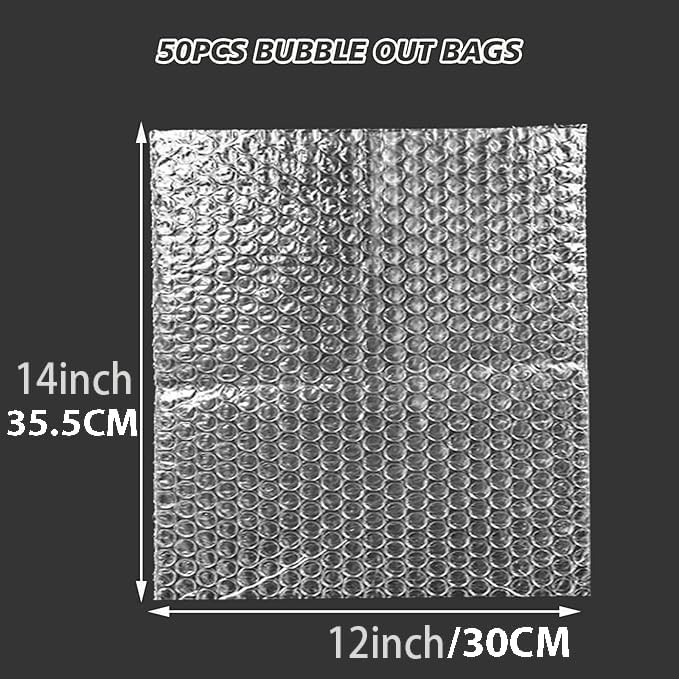 Protective Bubble Wrap Pouches, 50 Pack 12x14'' - Easy & Cost-Effective Shipping