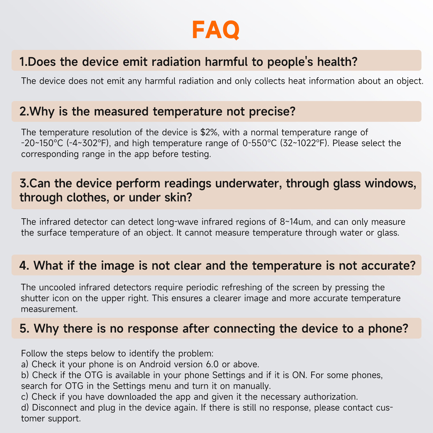 (Android USB-C) Thermal Imaging Camera High IR Resolution 256X192 Handheld 40mk