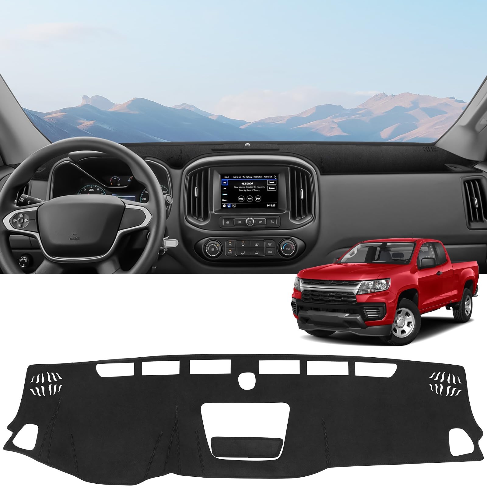 ZZEQYG Dash Cover for Chevy Colorado 2015-2022 Colorado,