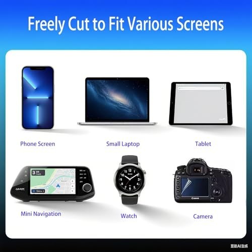 Cut to Fit Screen Protector 3-Pack 96*170 mm Universal Trimmable Screen Prote...