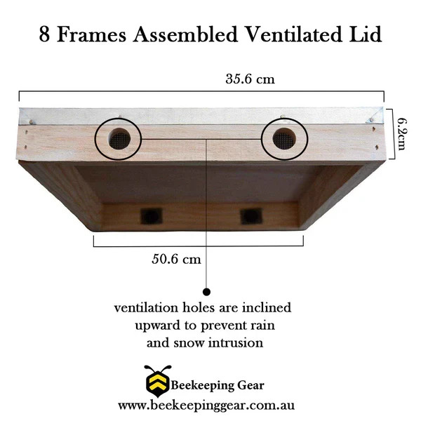 Assembled Beehive Lid With Ventilation