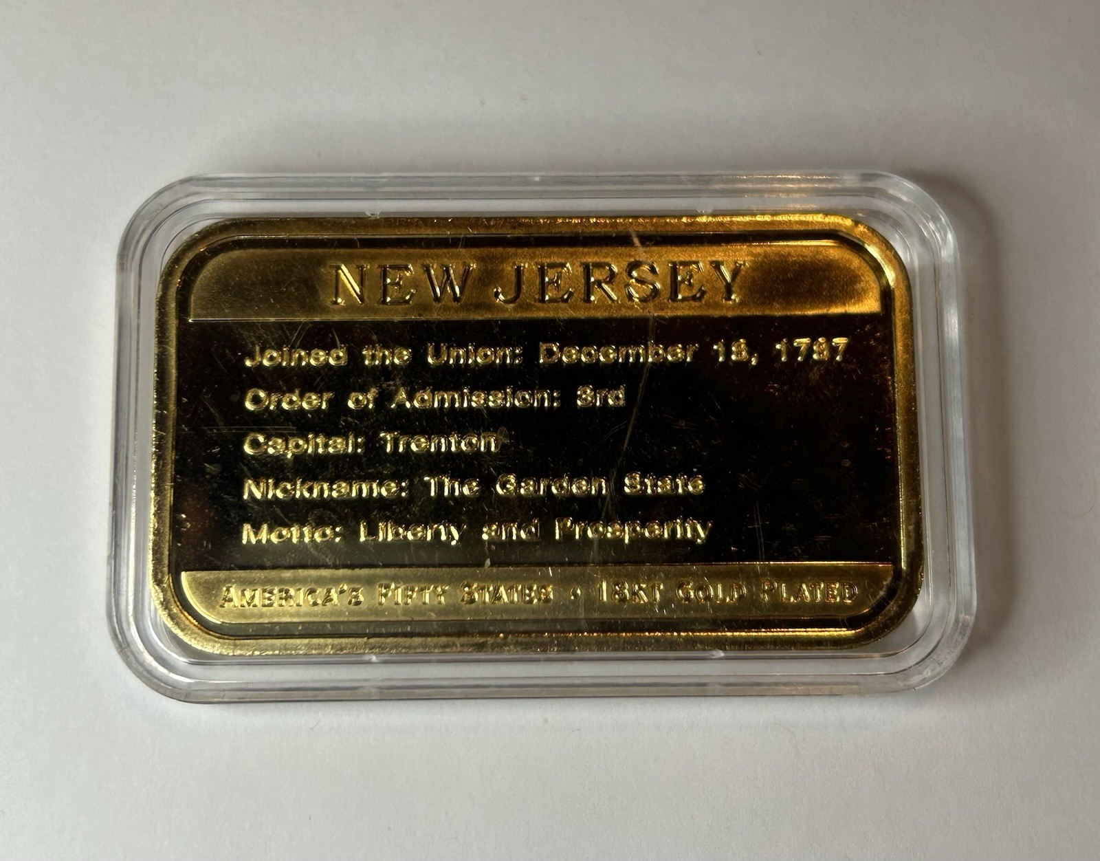 US States - Gold Plated (18kt) Ingots