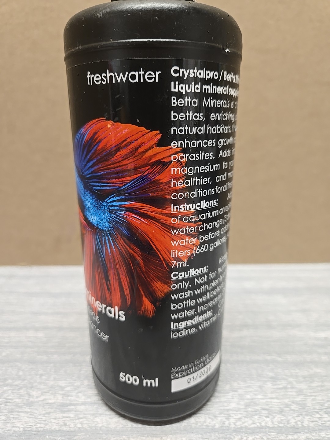 Crystalpro Aquatics Betta Minerals- Freshwater- 500mL Bottle