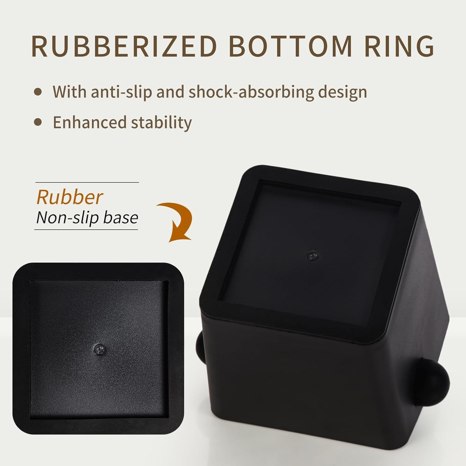 Knock Box Square High Sidewall Design Espresso