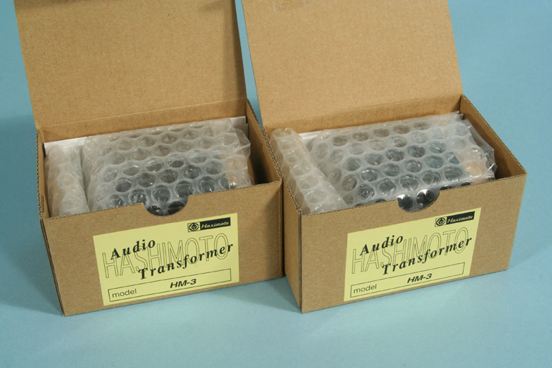 A Matched Pair of Hashimoto HM-3 MC Step-Up transformers for Denon Ortofon Cart