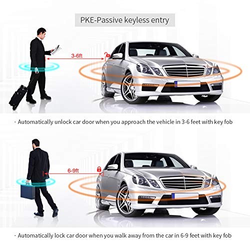 EC002-FO2 Smart Key PKE car Alarm System, Passive Entry, Push Start Button,