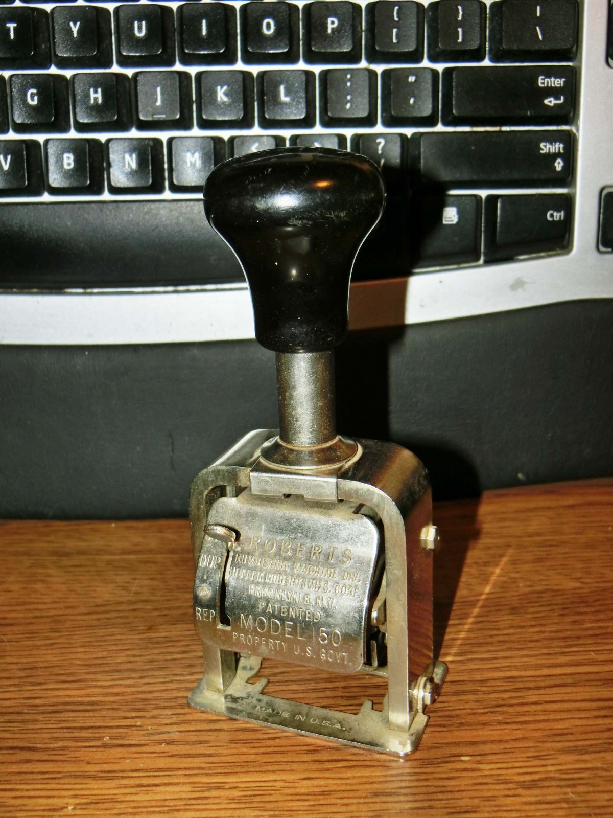 Vintage Roberts Numbering Machine Model 50 Letterpress Stamp Brooklyn NY